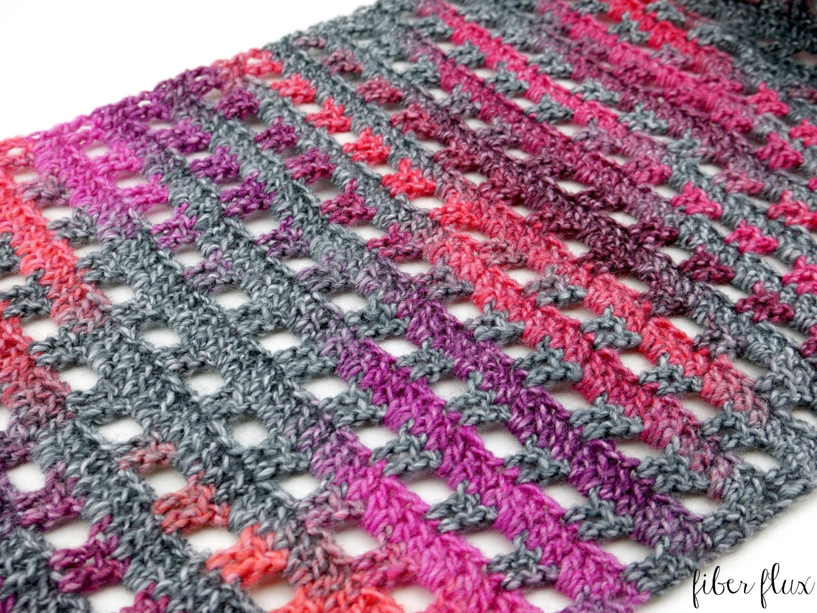 Free Crochet Pattern...Heathered Eyelets Wrap Fiber Flux...Adventures